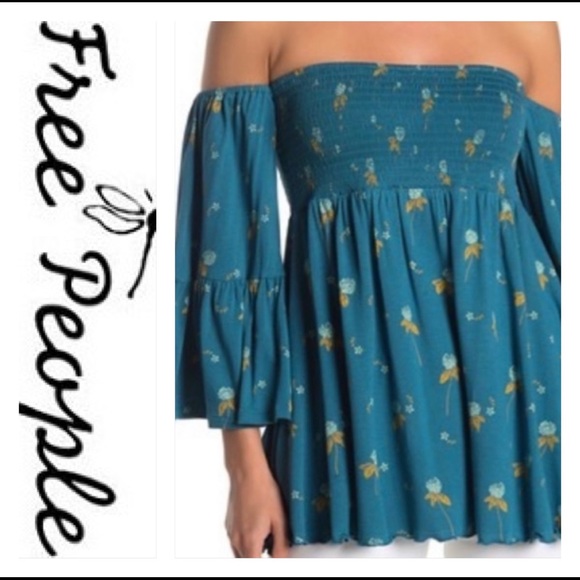 FREE PEOPLE OFF THE SHOULDER TUNIC - Picture 2 of 7